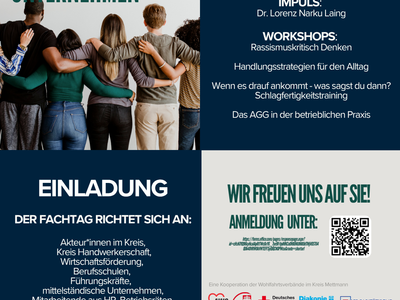 Einladungs-Plakat mit Anmeldemöglichkeit per QR-Code